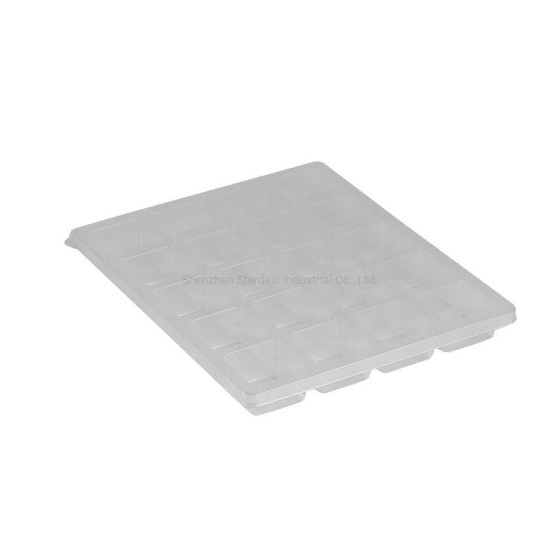 Disposable Plastic Pet Chocolate Packing Trays Transparent Chocolate Blister Tray