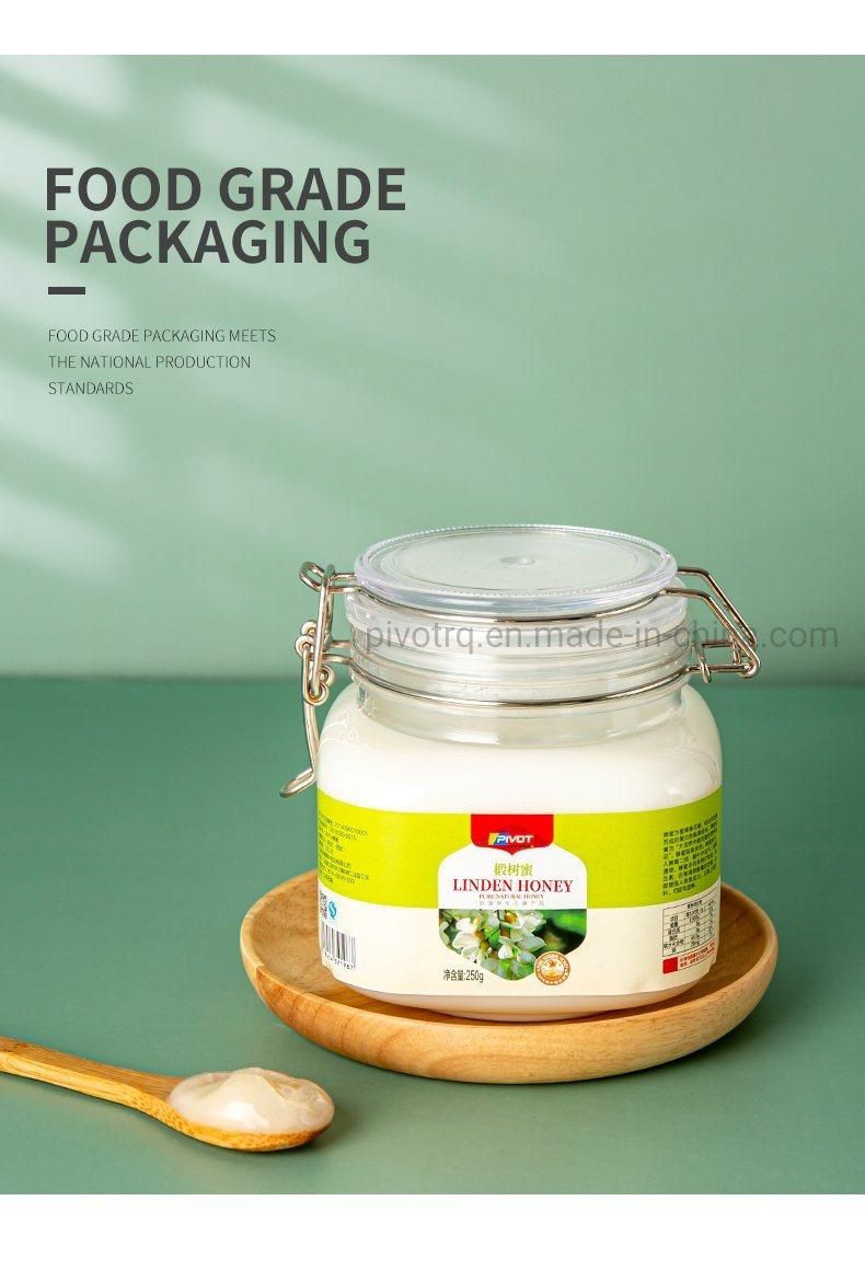 1000g 35oz Pet Round Plastic Honey Storage Bottle for Honey Food Sealing