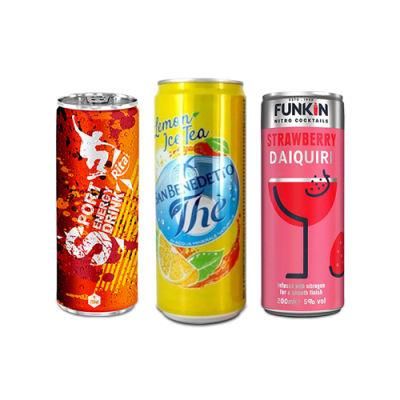 200ml Sleek Hot Sale Customized Printed Empty Aluminum Beverage Soda Can