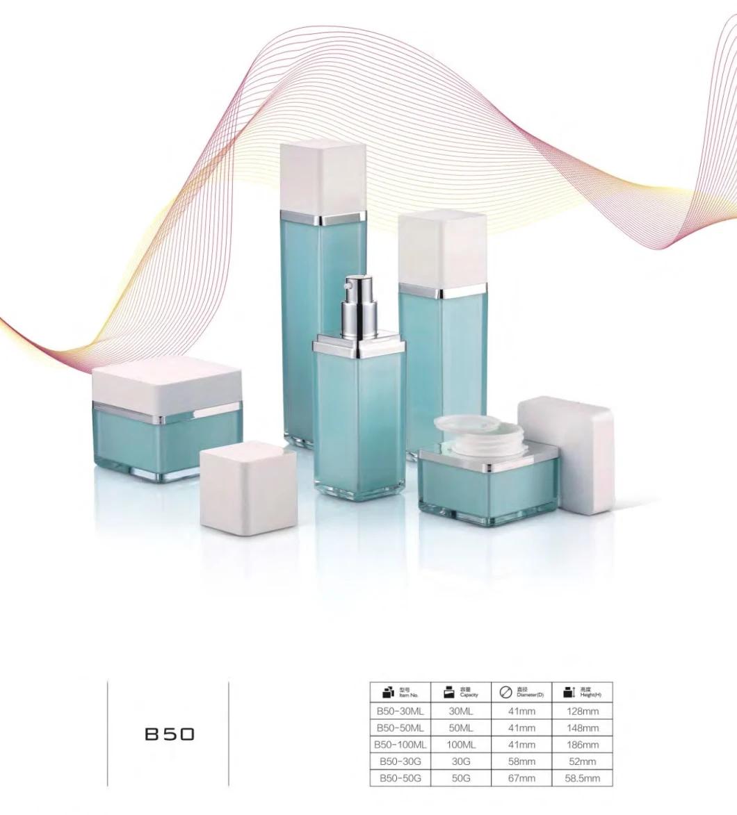 Customized Sell Well Luxury Square Cosmetic Acrylic Lotion Pump Bottle Have Stock