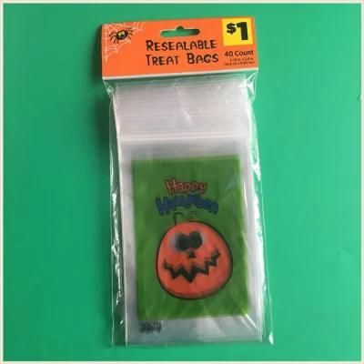 OEM Service Food Grade Plastic Packaging Zip Lock Bag for Candy/Biscuit Halloween