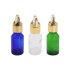 OEM 15ml Green Transparent Blue Glass Bottle with Dropper