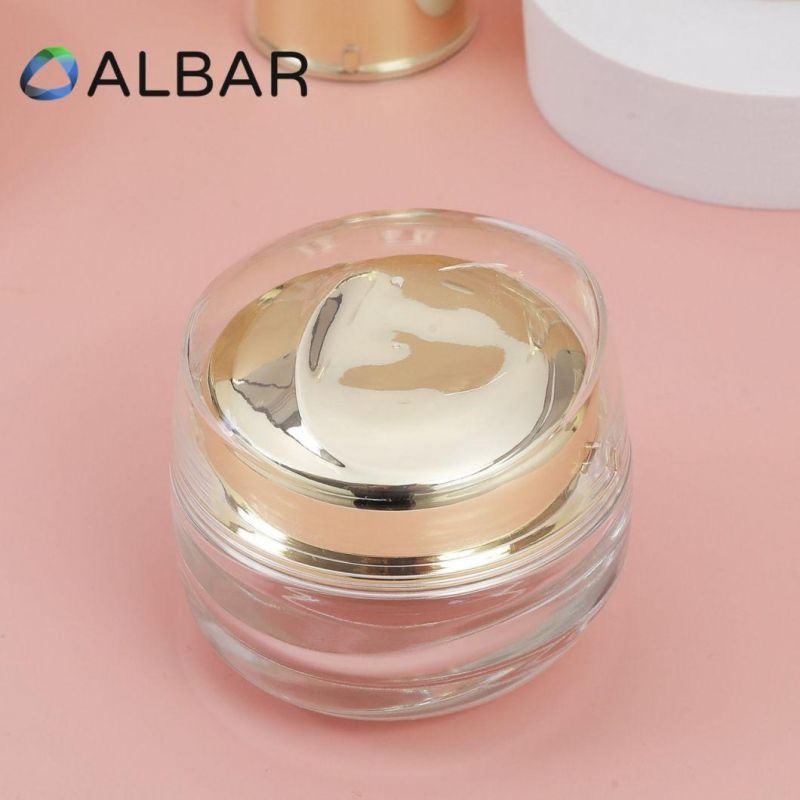 Flat Shoulder Serum Glass Bottles for Cosmetics and Face Body Care with White Pump