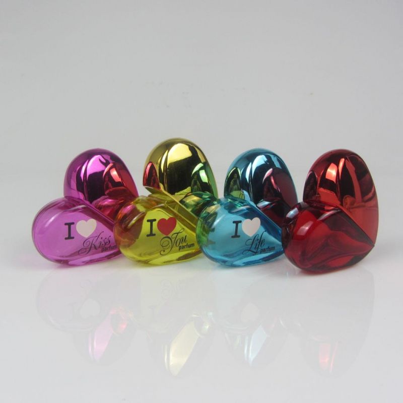 Heart Shaped Personalized Color Printing Oil Perfume Bottle