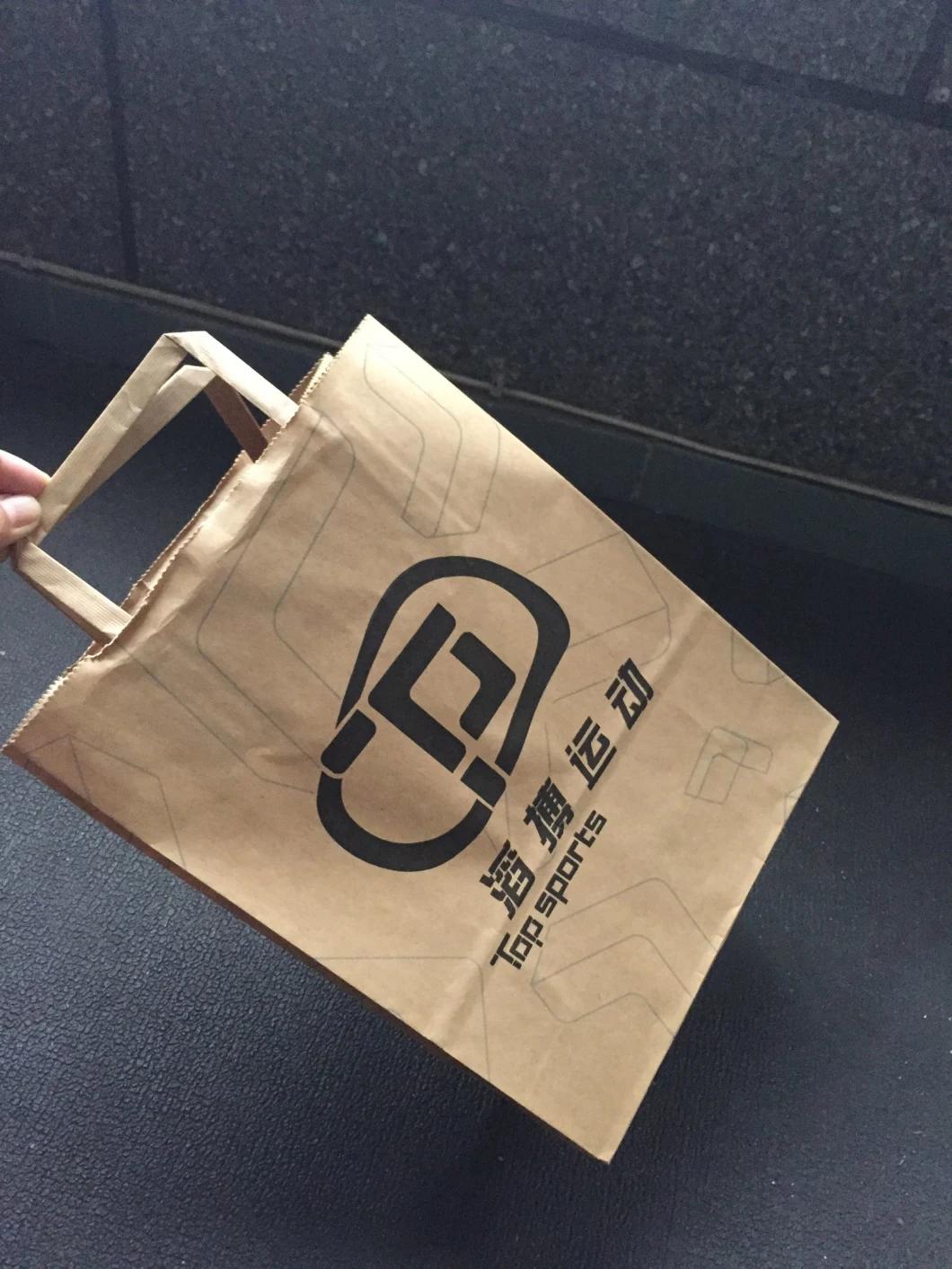 Shopping Market Used Natural Brown Paper Bag with Handle