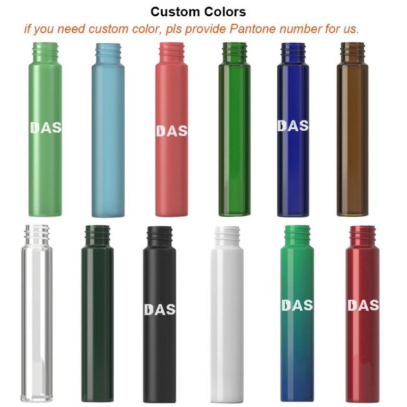 Custom Childproof Matte Black Borosilicate Pre Roll Glass Doob Cigar Blunt Joint Tube with Child Resistant Lids