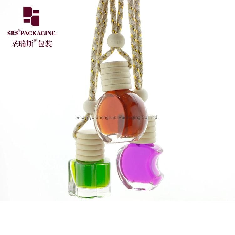 wholesale Car Perfume Glass Bottle Hanging Empty Refillable Bottle for Auto Pendant