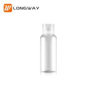 50ml Pet Plastic Bottle Round Lotion Bottle with Flip Cap