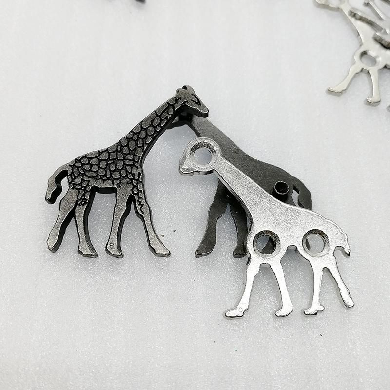 Giraffe Shape Metal Label for Kids Clothes Decoration