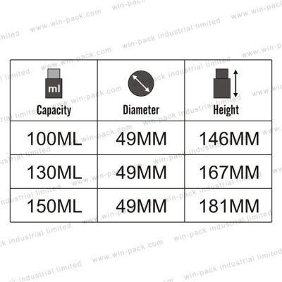 100ml 130ml 150ml High Quality Single Layer San Airless Lotion Bottle