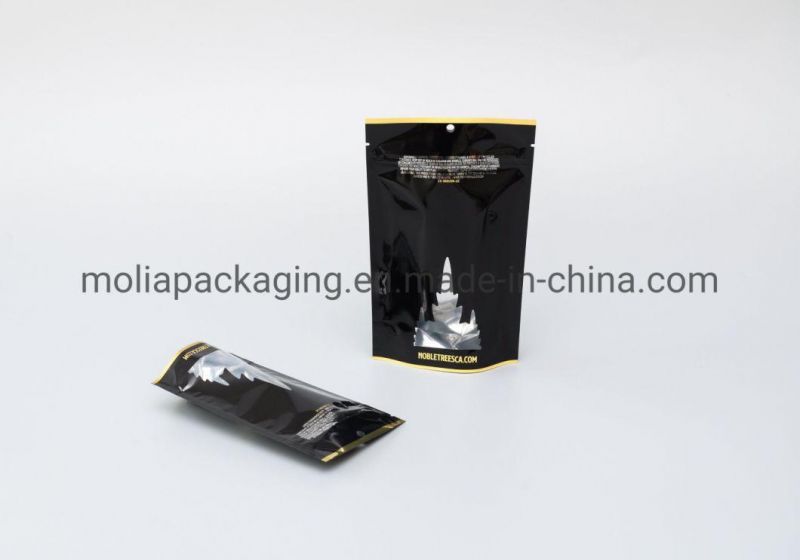 Factory Customized Plastic Bags/Stand up Sealing Bags Food Grade with Zipper and Tear Notches/Die Cut Window