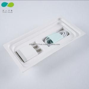 OEM Recyclable Sugarcane Bagasse Pulp Paper Inner Support Tray for Charger