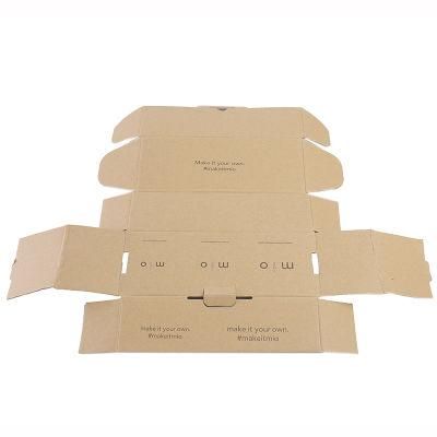 Foldable Brown Kraft Paper Corrugated Paper Mailing Box with Logo Printing