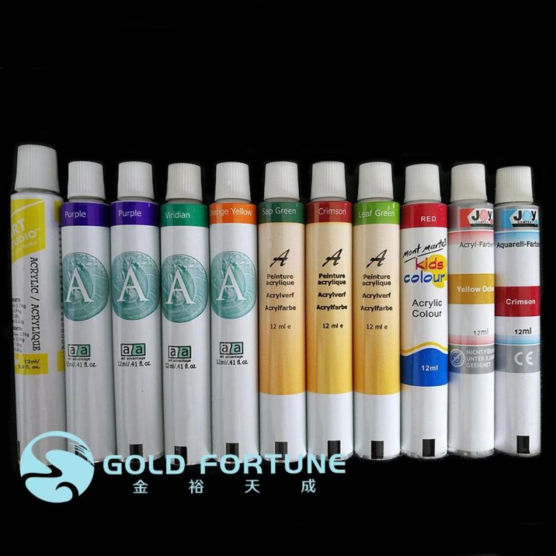 Custom Packing Acrylic Pigment Drawing Painting Aluminum Tube