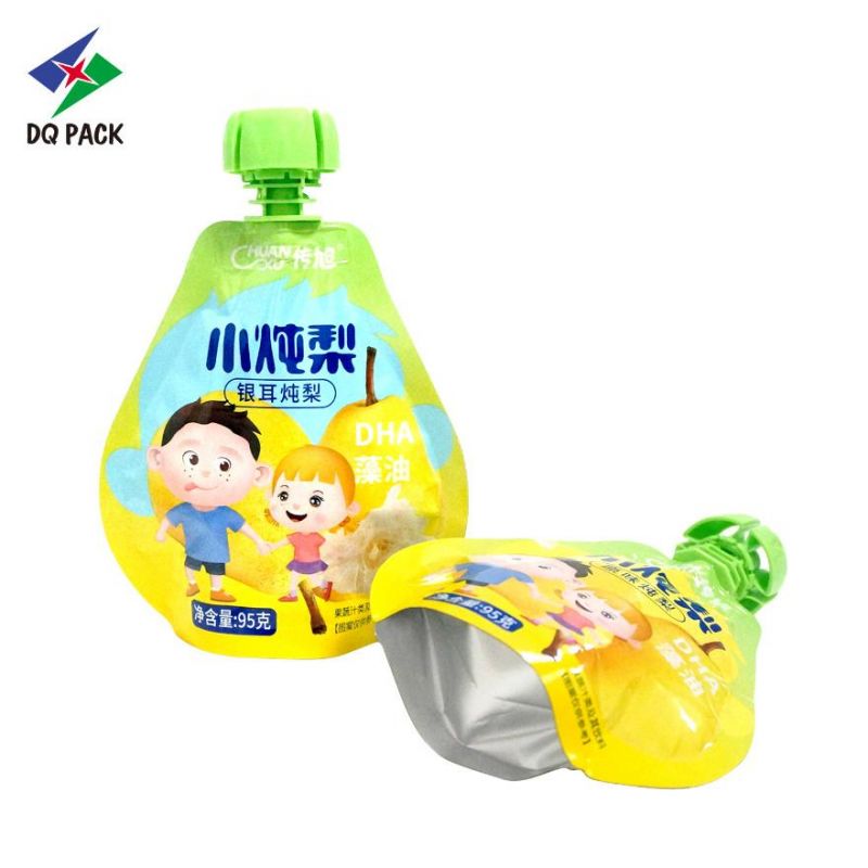 Customized Logo 8.6 Murshroom Cap Beverage Jelly Juice Packaging Spout Pouch Stand up Pouch with Spout