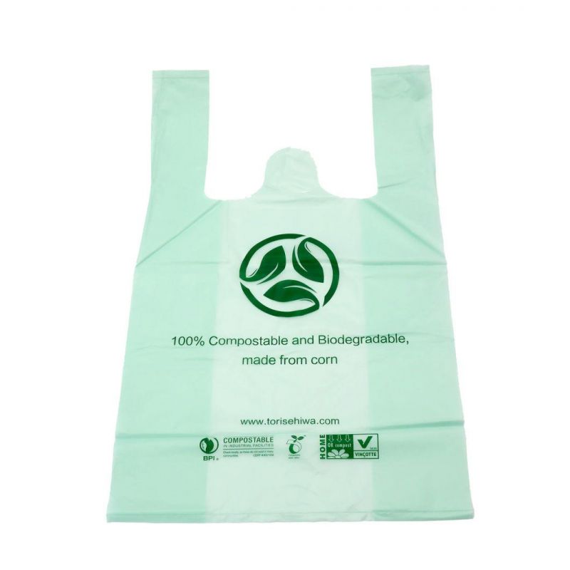 Restaurant Supermarket to-Go Bags Plastic Take-out T-Shirt Shopping Bags