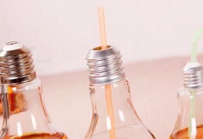 200ml Creative Bulb Light Shape Beverage Juice Glass Bottle