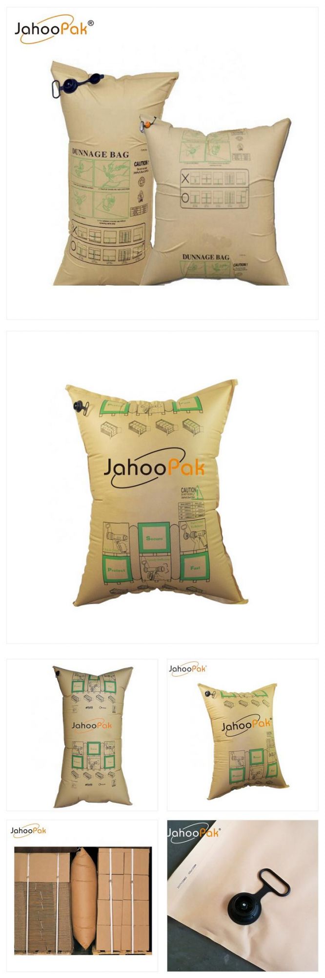 Reliable and Economical Cushion Packaging Kraft Paper Dunnage Air Bag