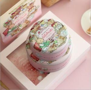 Food Grade Candy Box Small Round Airtight Tin Metal Cookies Box