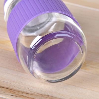 Christmas Gifts Water Glass Bottle Portable Cup Glass Container with Rope OEM 280ml