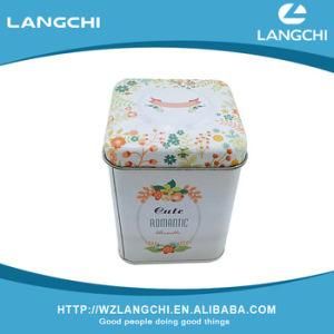 Square Decorative Mini Airtight Tin Box for Tea Herb Candle