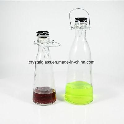 OEM Beverage Glass Swing Bottles 1000ml with Clip Top