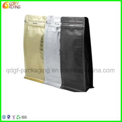 Upright Coffee Packaging Bag Bottom Gusset Clear Window with Zipper Bag.