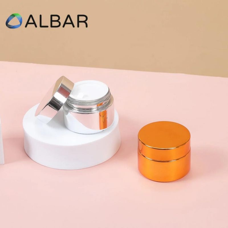 Screw Cap Skin Care Glass Jars in Slope Shoulder and Flat Shoulder with Customized Colors