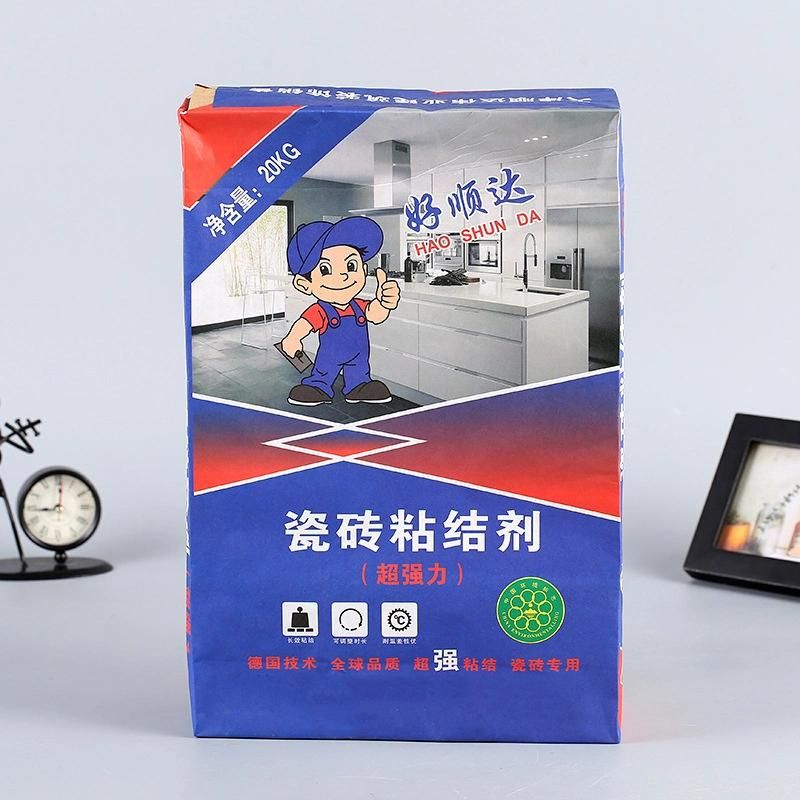 Custom Printed Construction Tile Adhesive Cement Bag Kraft Paper Valve Packaging Paper Bag