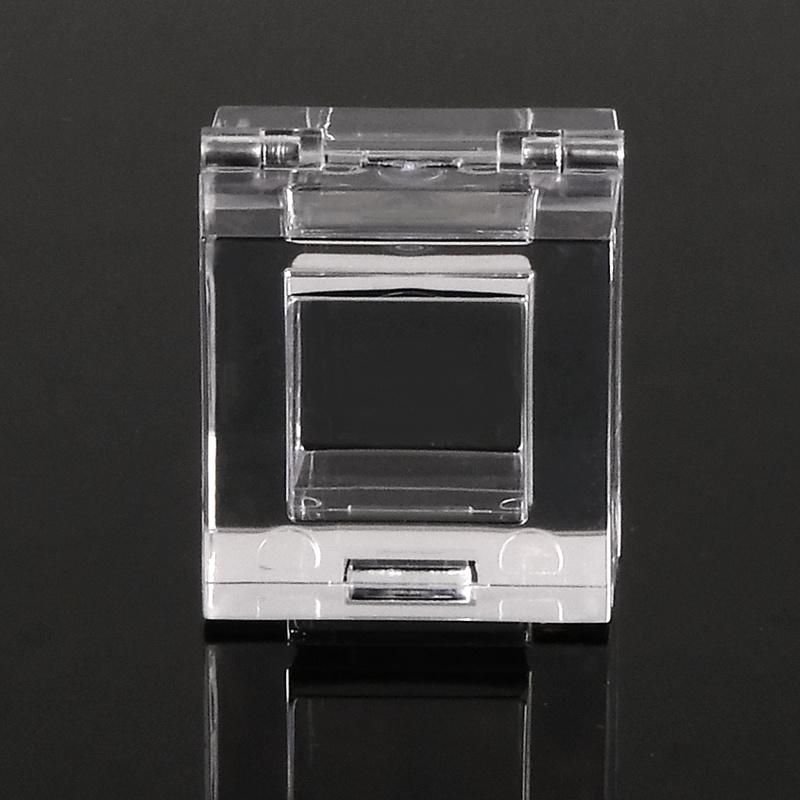 Popular Unique 1 Hole Transparent Makeup Plastic Case Eye Shadow Case Compact Powder Case