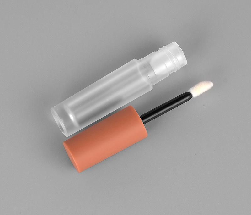 Wholesale Customized Empty Round Matte Plastic Makeup Container Cosmetic Packaging Lip Gloss Tube