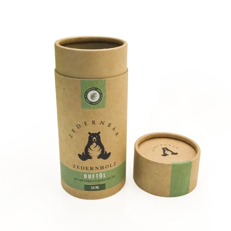 Eco Friendly OEM Customized Printing Eco Friendly Kraft Paper Tube Cosmetic Packaging Cardboard Box Gift/Essential Oil/Skin Care/Food/Supplement Tube