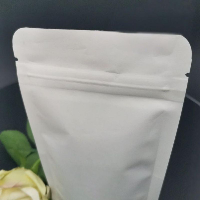 Brown / White Kraft Paper Stand up Pouch in Stock