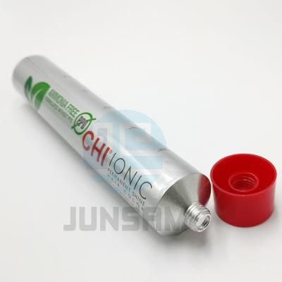 Hair Color Aluminium Tube USA Market Big Screw Cap Printing on Natural Metal