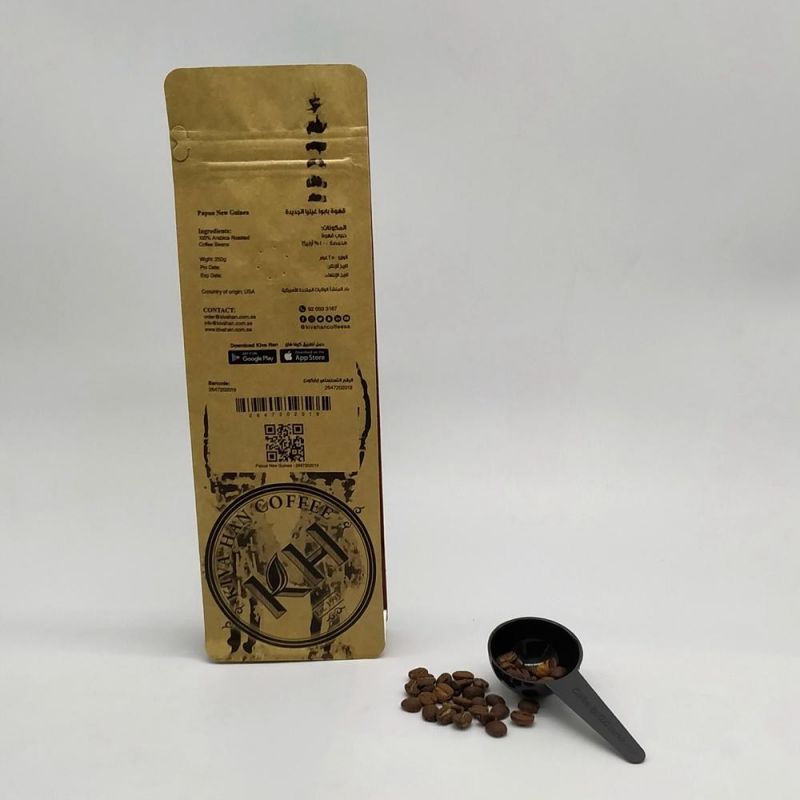 Food Bags for Coffee Packaging with Zipper and Valve