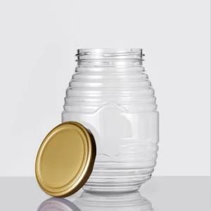 Clear Stripe Round High Quality Customized Storage Honey Jars with Lids