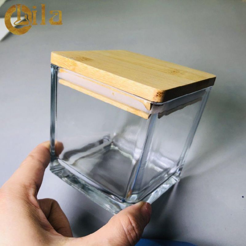 High Quality Clear Empty Votive Glass Candle Jar Candle Container with Lid