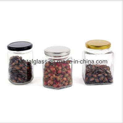 Wholesale Glass Empty Small Hexagon Natural Royal Honey Glass Jars Container Food Storage Jar