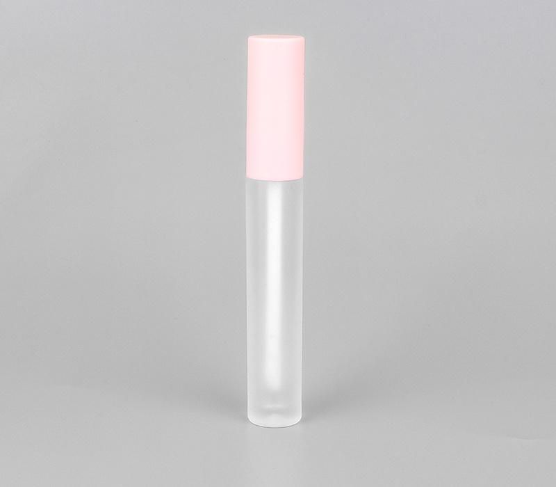 in Stock Ready to Ship Bulk Price 4ml Fancy Fashion Clear Lip Gloss Tube Packaging with Pink Top for Lip Gloss