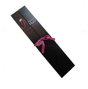 Black Paper Hair Box Ribbon Closure