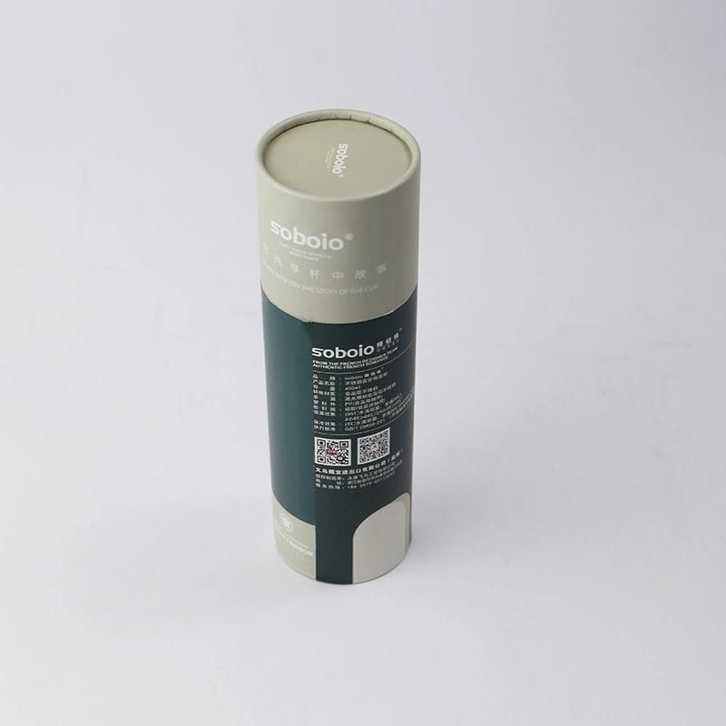 Custom Dry Resistance Seal Packaging Box Green Original Paper Tube