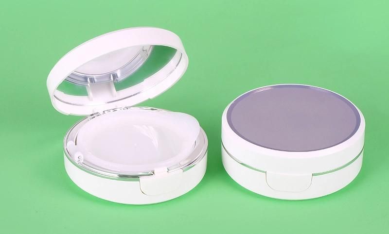 New Fashion Korea White Cosmetic Case Compact Powder Air Bb Cream Case with Mirror