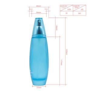 Cosmetic Packaging Blue Color 100ml Lotion Glass Bottle