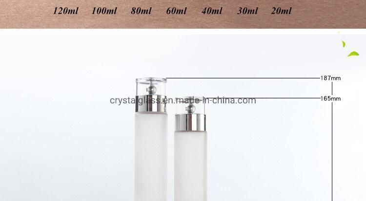 20ml 30ml 40ml 60ml 80ml 100ml 120ml Travel Lotion Bottles with Silver Caps