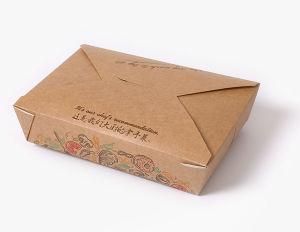 Disposable Kraft Paper Lunch Box Takeaway Food Salad Packaging Box