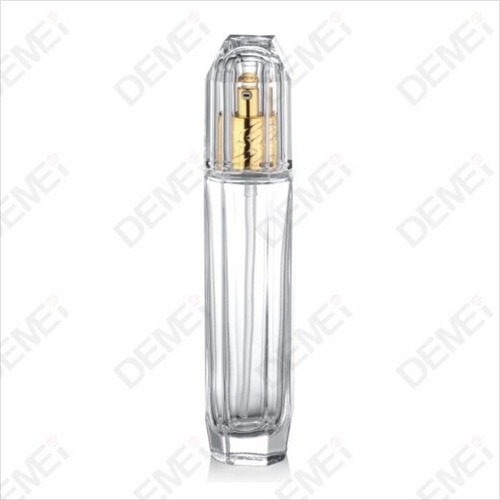 30/40/80/110/130ml 30g 50g Cosmetic Skin Care Packaging Clear Octahedral Toner Lotion Glass Bottle and Cream Jar with Diamond Acrylic Cap