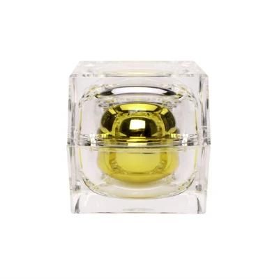 Beautiful Shape 50g Golden Acrylic Cosmetic/Cream Jar for Cosmetic