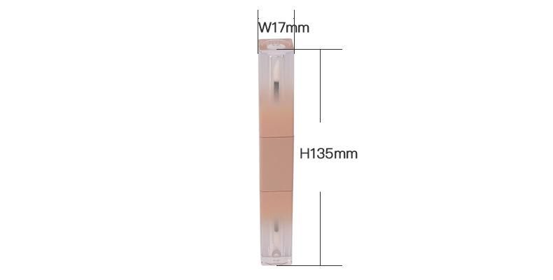 Wholesale Empty Double-End Pink Color Cosmetic Packaging Lip Gloss Lip Gloss Tube Container