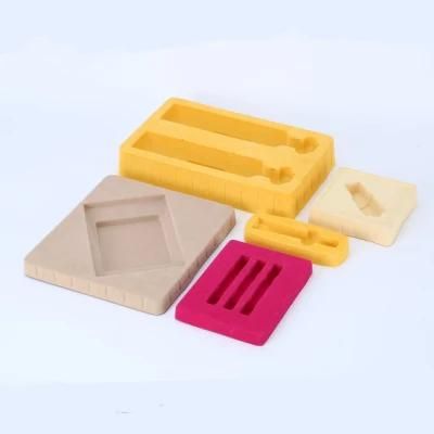 High-End Beige PS Flocking Blister Inner Tray for Health Care Packaging