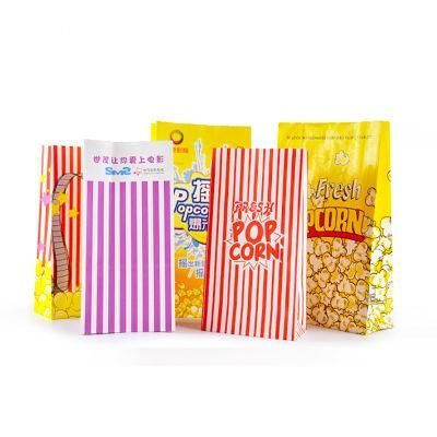 Logo Printing Customized Food Packaging Paper Popcorn Bags